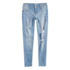 Girls 7-16 Mudd&reg; Flx Denim Leggings, Size: 8, Dark Blue