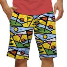 Men's Loudmouth Golf Trip Shorts, Size: 32, Med Yellow