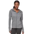 Women's Tek Gear&reg; Full-zip Fleece Hoodie, Size: Large, Turquoise/blue (turq/aqua)