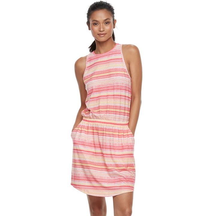 Women's Tek Gear&reg; Jersey Drop Waist Dress, Size: Large, Brt Orange
