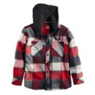 Boys 8-20 Button-down Plaid Flannel Hooded Shirt, Size: Small, Red