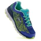 Fila&reg; Memory Corta Energized Girls' Athletic Shoes, Girl's, Size: 1, Turquoise/blue (turq/aqua)