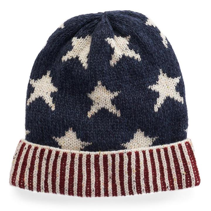 Women's Muk Luks Stars & Stripes Beanie, Blue (navy)