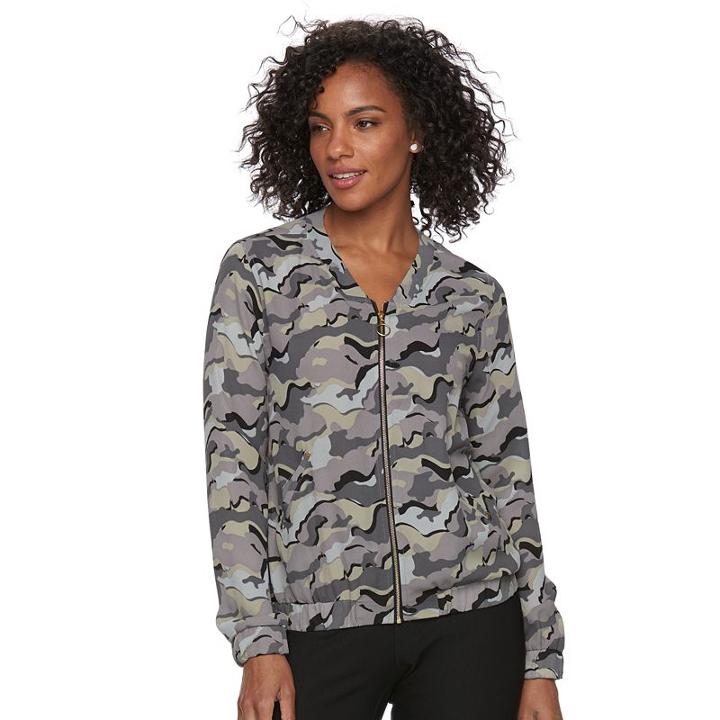 Women's Harve Benard Camouflage Bomber Jacket, Size: Medium, Ovrfl Oth