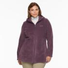 Plus Size Columbia Three Lakes Hooded Long Fleece Jacket, Women's, Size: 2xl, Purple
