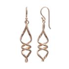 Primrose Sterling Silver Twist Drop Earrings, Women's, Gold