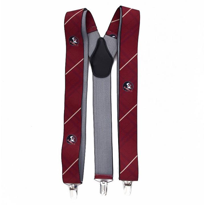 Men's Florida State Seminoles Oxford Suspenders, Red