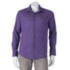 Men's Apt. 9&reg; Slim-fit Stretch Button-down Shirt, Size: Medium, Purple