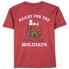 Boys 8-20 Peanuts Snoopy Ready For The Holidays Tee, Size: Medium, Med Pink
