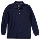 Boys 4-20 French Toast School Uniform Long-sleeve Pique Polo, Boy's, Size: 10-12, Blue (navy)