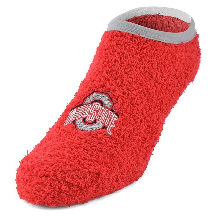 Ohio State Buckeyes Chenille Women's Slipper Socks, Size: 9-11, Red