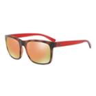 Armani Exchange Ax4063s 57mm Square Mirror Sunglasses, Women's, Lt Brown