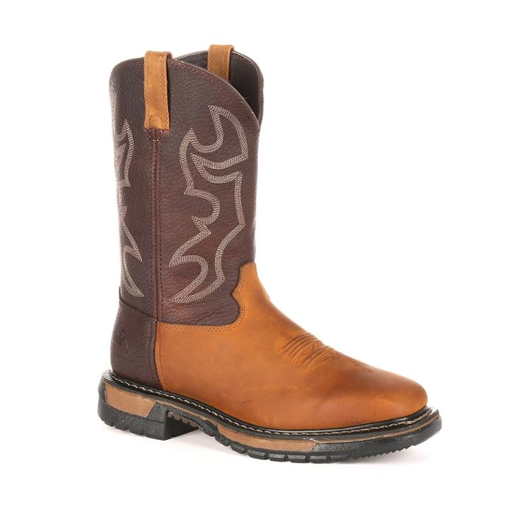 Rocky Original Ride Men's Steel-toe Work Boots, Size: Medium (12), Brown