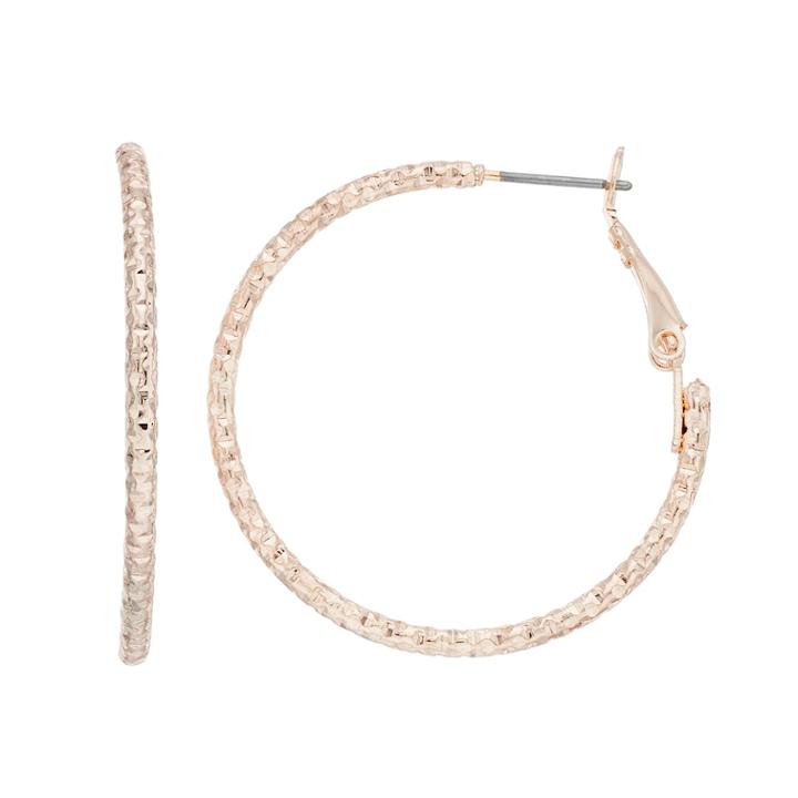 Clutchless Hoop Earring, Women's, Light Pink