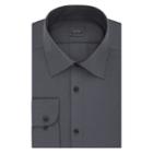 Men's Arrow Slim-fit Poplin Wrinkle-free Dress Shirt, Size: 2x-36/37, Grey