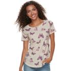 Women's Sonoma Goods For Life&trade; Essential Crewneck Tee, Size: Small, Lt Beige