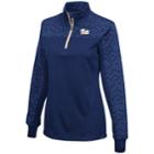 Women's Campus Heritage Pitt Panthers Scaled Quarter-zip Pullover Top, Size: Xxl, Blue (navy)