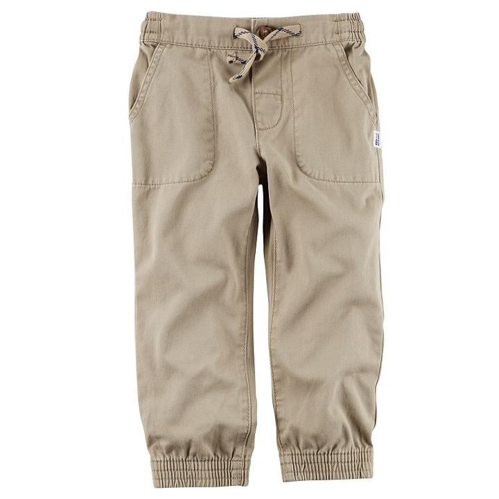 Boys 4-8 Carter's Gray Twill Utility Jogger Pants, Boy's, Size: 8, Med Beige