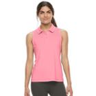 Women's Fila Sport&reg; Laser Cut Sleeveless Golf Polo, Size: Xl, Med Pink