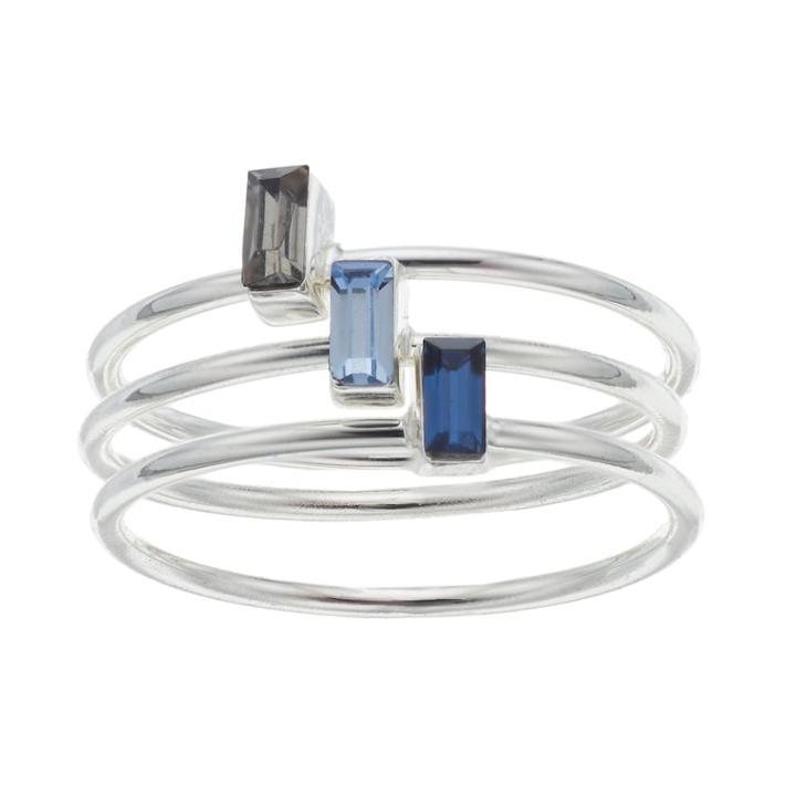 Lc Lauren Conrad Baguette Ring Set, Women's, Size: 7, Blue