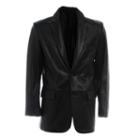 Men's Excelled Two-button Leather Jacket, Size: 40 Long, Black