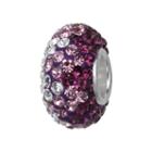 Individuality Beads Sterling Silver Crystal Hombre Bead, Women's, Purple