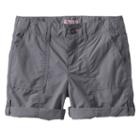 Girls 7-16 & Plus Size So&reg; Roll-tab Neon Solid Utility Bermuda Shorts, Girl's, Size: 16, Dark Grey