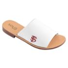 Women's Florida State Seminoles Fashionable Slide Sandals, Size: 7, White