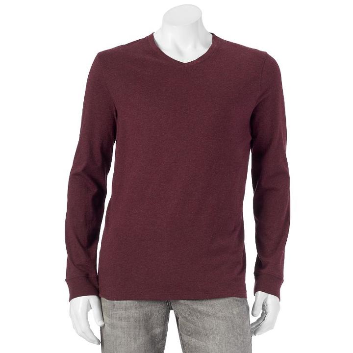 Men's Sonoma Goods For Life&trade; Everyday Tee, Size: Large, Dark Red