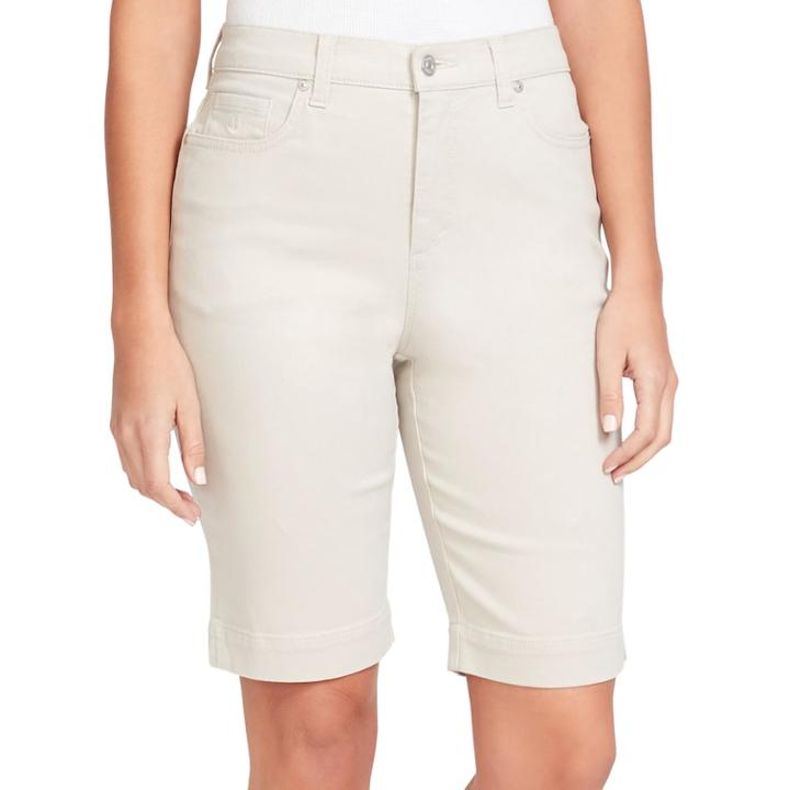 Women's Gloria Vanderbilt Amanda Bermuda Jean Shorts, Size: 6, Brown