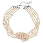 Simply Vera Vera Wang Simulated Pearl Knot Necklace, Women's, White