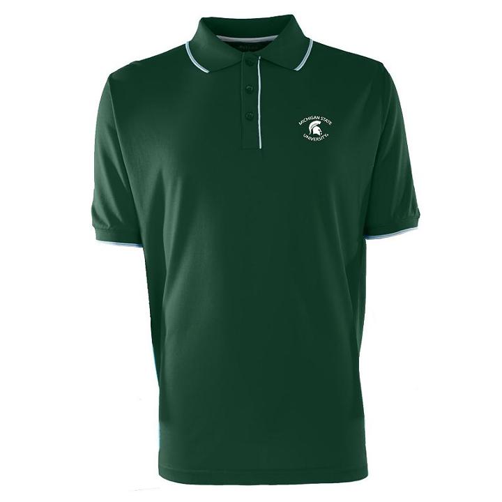 Men's Michigan State Spartans Elite Desert Dry Xtra-lite Pique Polo, Size: Xxl, Green