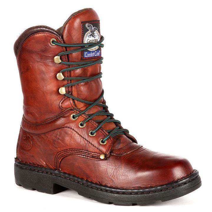 Georgia Boot Eagle Light Men's 8-in. Work Boots, Size: 10 Wide, Brown