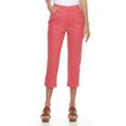 Women's Gloria Vanderbilt Amanda Capri Jeans, Size: 8, Brt Pink