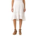 Women's Haggar Lace High-low Skirt, Size: Small, White Oth