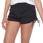 Junior's So&reg; Ruched Tie Shortie, Teens, Size: Medium, Black