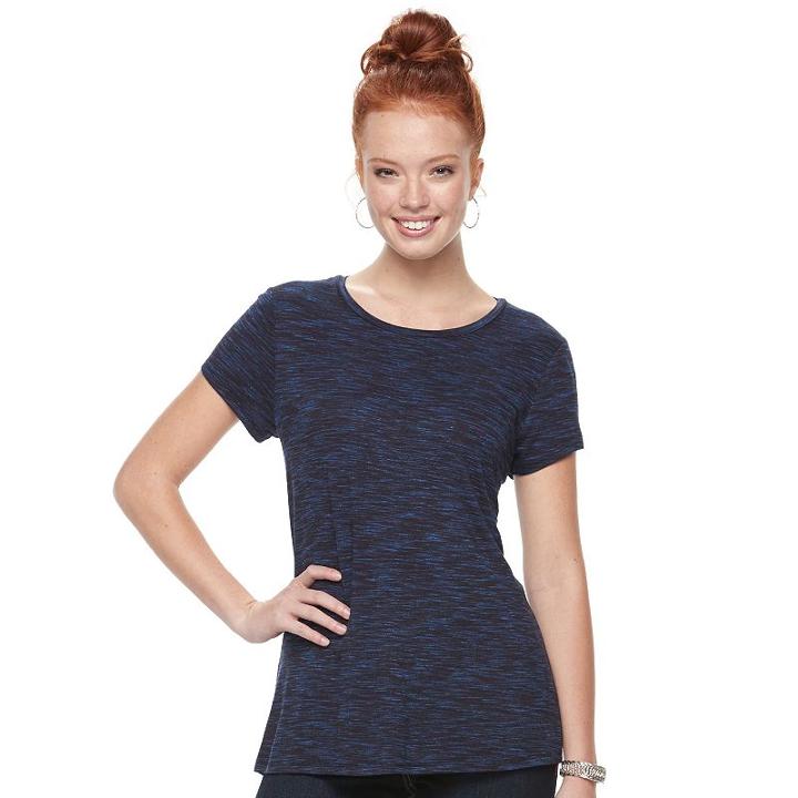 Women's Apt. 9&reg; Essential Crewneck Tee, Size: Xxl, Dark Blue