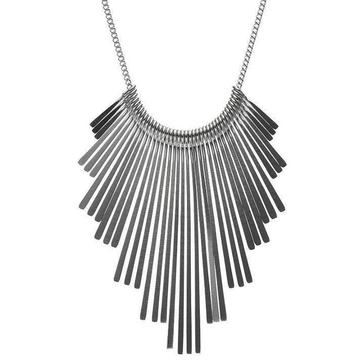 Mudd&reg; Graduated Paddle Necklace, Girl's, Silver