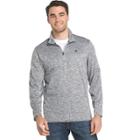 Men's Izod Advantage Sportflex Regular-fit Marled Performance Quarter-zip Pullover, Size: Medium, Dark Grey