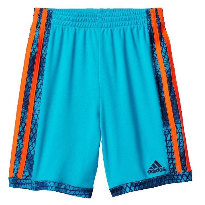 Adidas, Boys 4-7x Striped Mesh Shorts, Boy's, Size: 4, Turquoise/blue (turq/aqua)