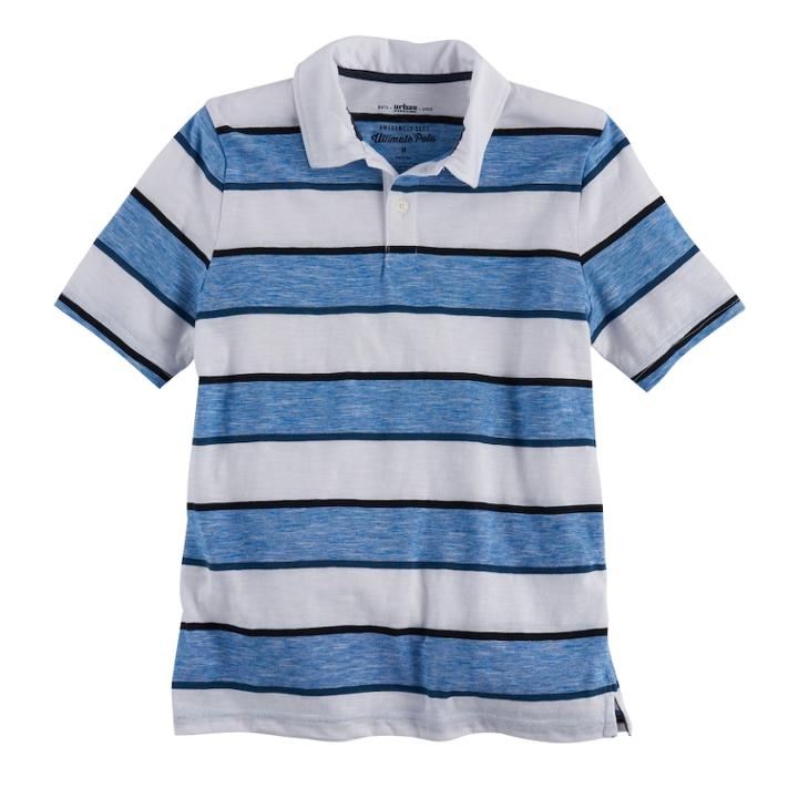Boys 8-20 Urban Pipeline Striped Polo, Size: Large, White