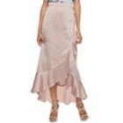 Women's Jennifer Lopez Ruffle Satin Maxi Skirt, Size: Small, Pink