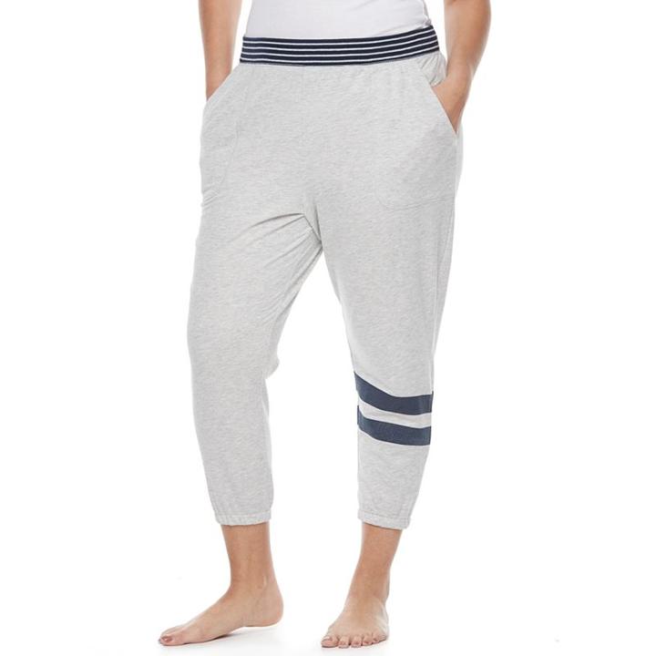 Juniors' Plus Size So&reg; Beach Squad Crop Jogger Pants, Size: 1xl, Light Grey