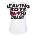 Girls 4-6x Nike Leaving Boys In The Dust Rounded Hem Tee, Size: 6x, White