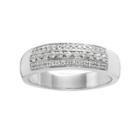 14k White Gold 1/4-ct. T.w. Igl Certified Diamond Multirow Wedding Ring, Women's, Size: 7