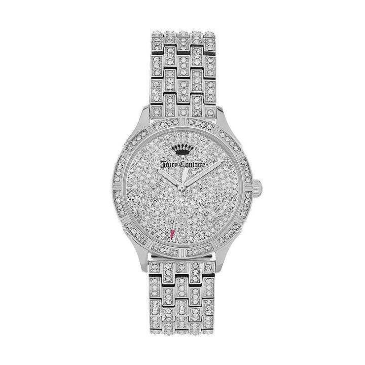 Juicy Couture Women's Arianna Crystal Stainless Steel Watch, Silver