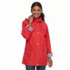 Women's D.e.t.a.i.l.s Hooded Anorak Jacket, Size: Large, Red