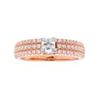 14k Gold 1 Carat T.w. Igl Certified Diamond Princess Cut Engagement Ring, Women's, Size: 7.50, White