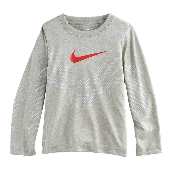 Boys 4-7 Nike Reflective Mesh Dri-fit Tee, Size: 7, Grey Other