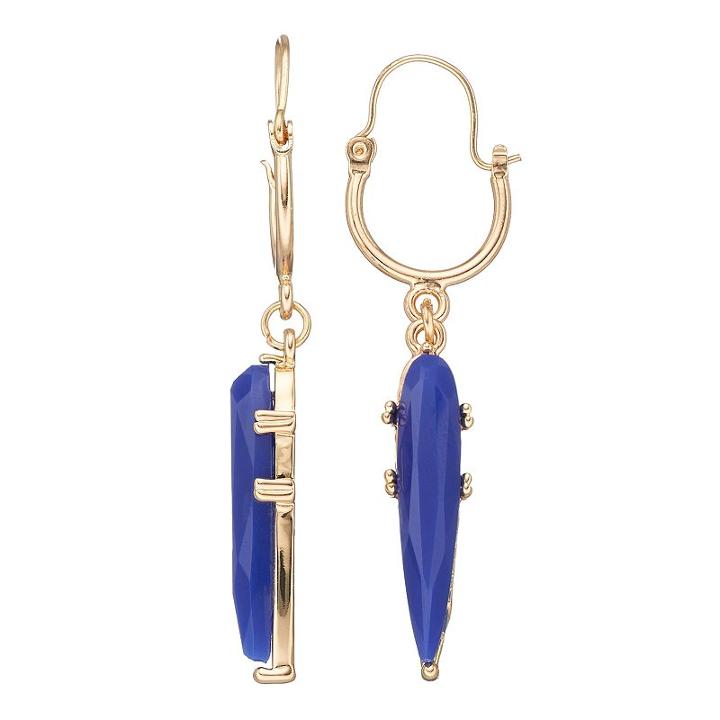 Jennifer Lopez Blue Inverted Teardrop Earrings, Women's, Blue Other